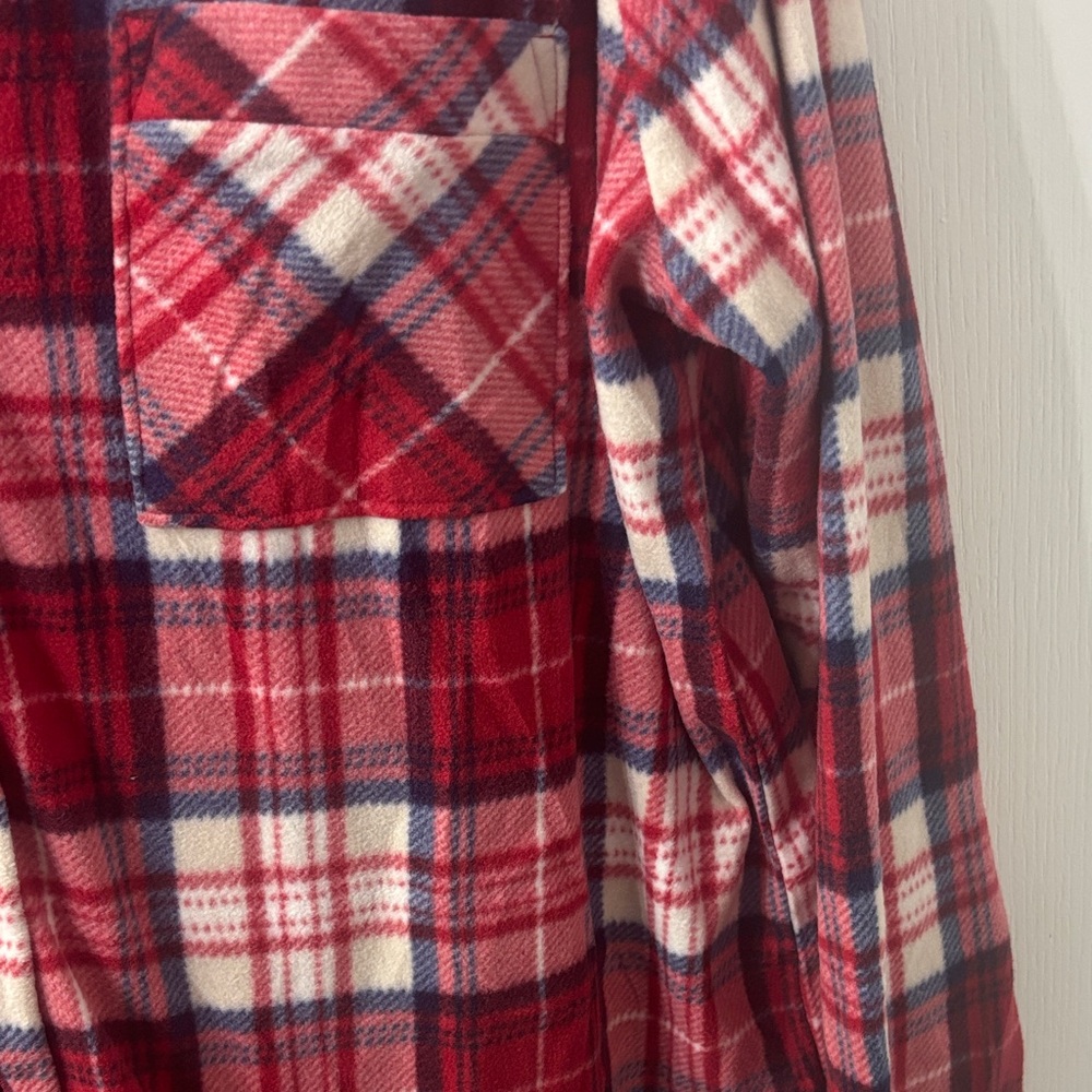 La Vie En Rose Fleece Plaid Pajama set New without tag - Picture 3 of 5